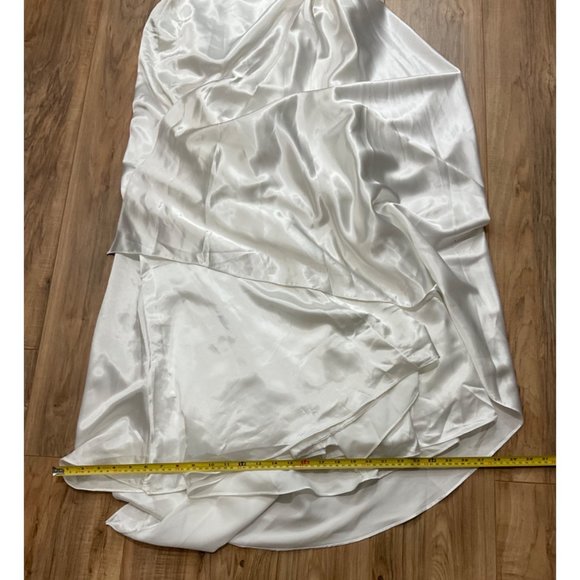 NWT Lavetir White One Shoulder Bridesmaid Wedding Dress Small - Picture 11 of 15